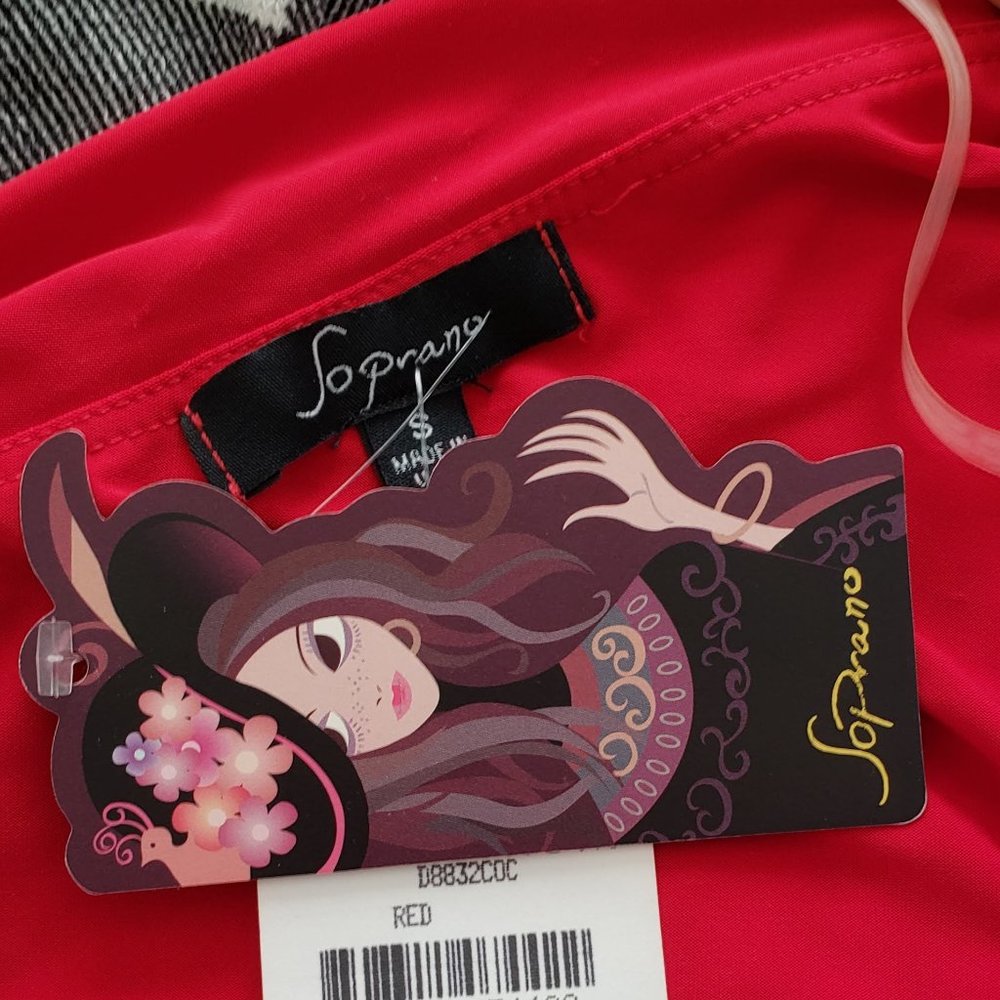 NWT Soprano red one shoulder bodycon dress - Picture 4 of 4